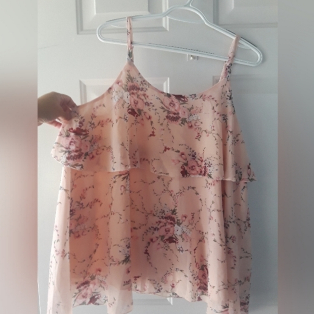 Floral Pink Layered Camisole.
